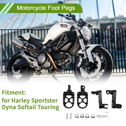 Foot Pegs for Harley Sportster Dyna Softail Touring (1 Pair)