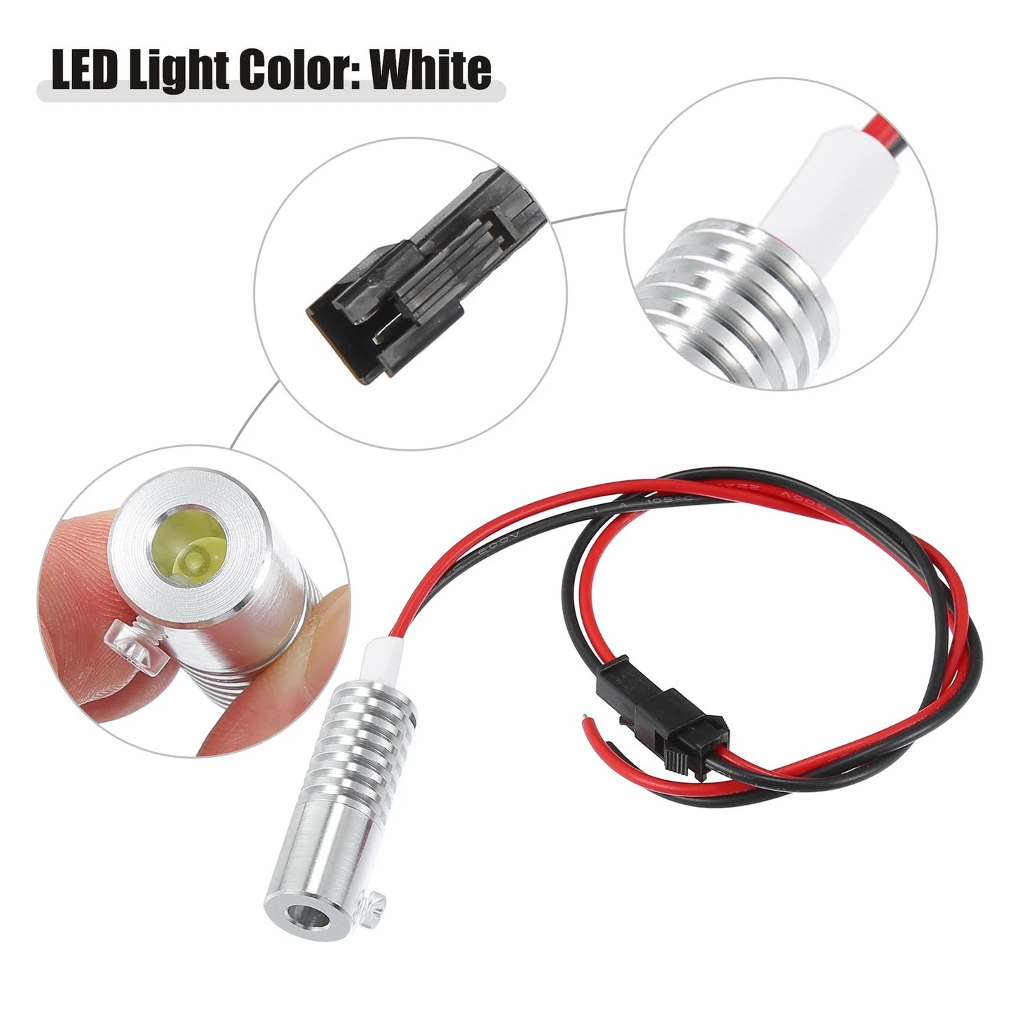 LED Aluminum Light Source 12V 2W for Car DIY (6mm 0.24")