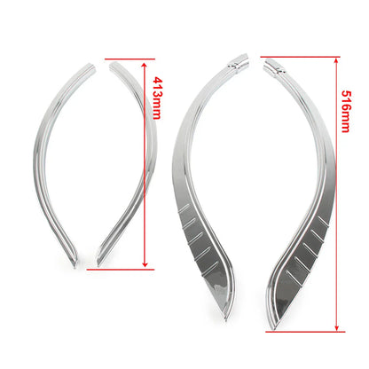 Black Rear Fender Flares Trim for Harley Tri-Glide Ultra (2014-2023)