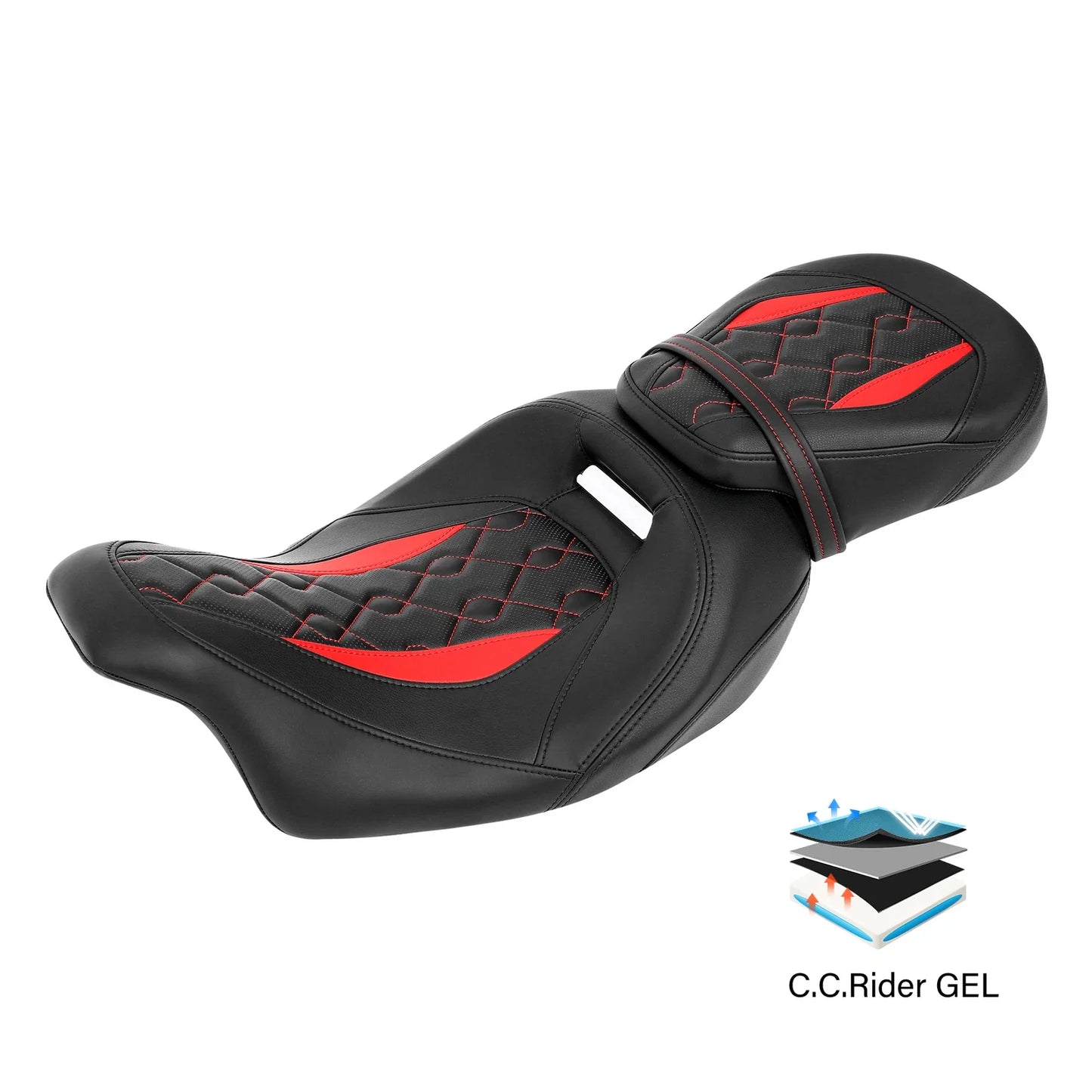 Driver Passenger Gel Seat for Harley Touring Road Electra Glide (2009-2023)