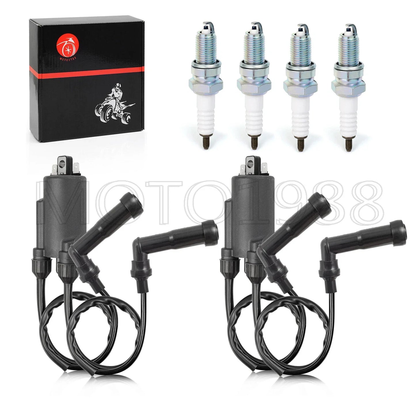 Ignition Coil & Spark Plug W/ Cap Kit Honda Nighthawk CB650SC (1982–1985)