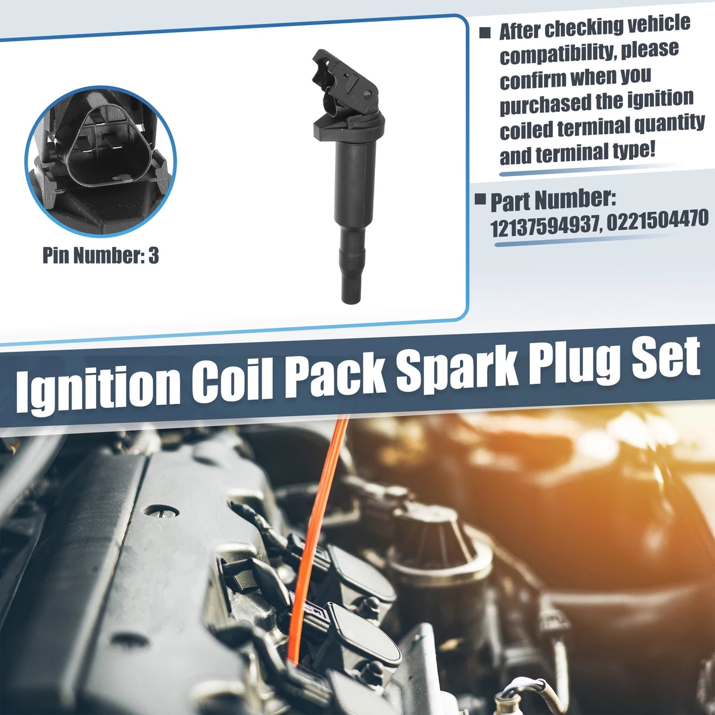 Set of 6 Ignition Coils for BMW