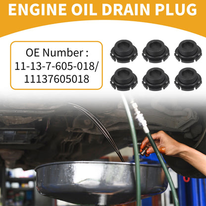 Set of 6 Oil Drain Plug Pan Thread Repair No.11137605018 for BMW 228i (2014–2018)