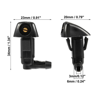 4 x Windshield Washer Nozzle Kit for Honda Civic, Odyssey, Accord (2001-2023)