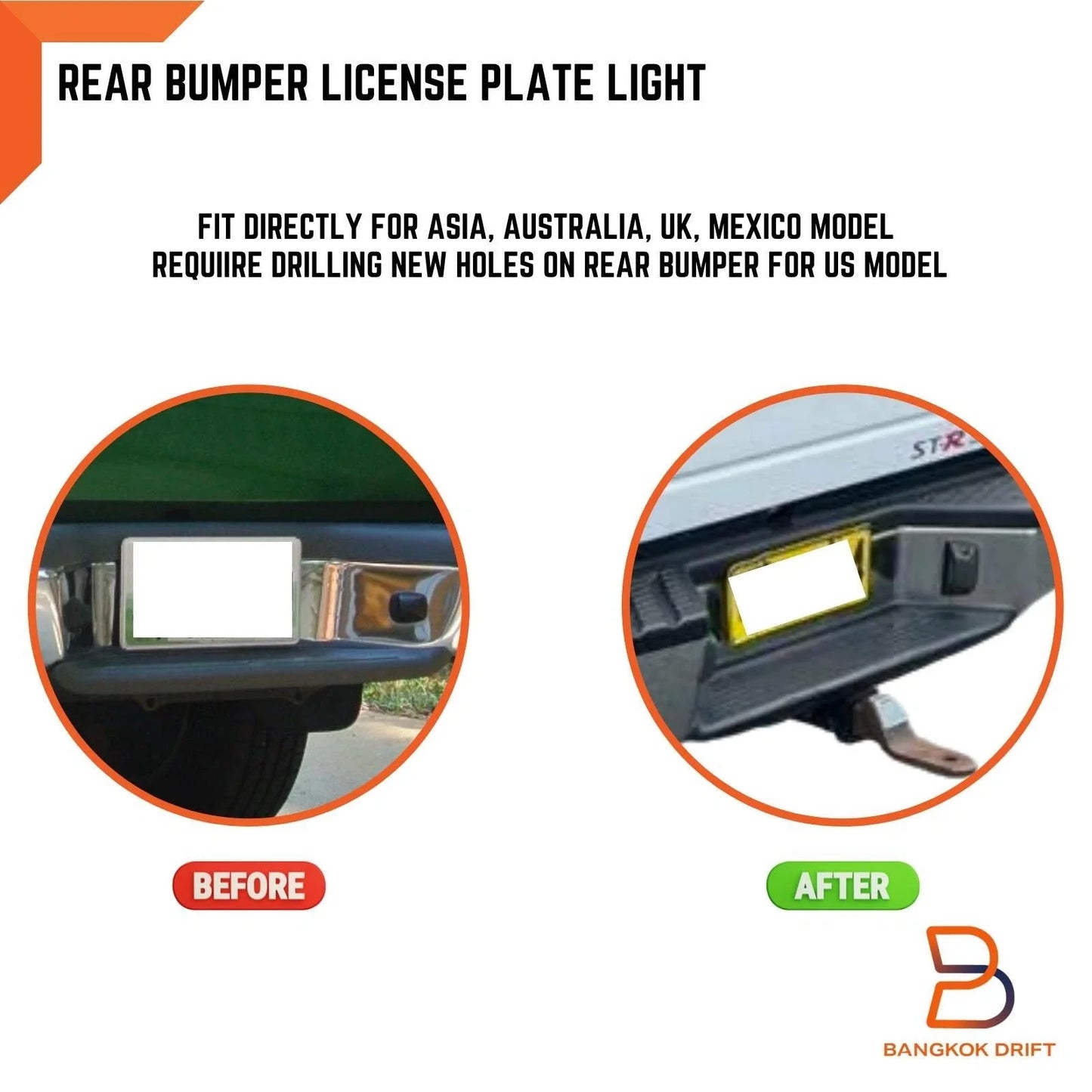 Rear Bumper License Plate Light for Nissan Navara D22 (1997-2005)
