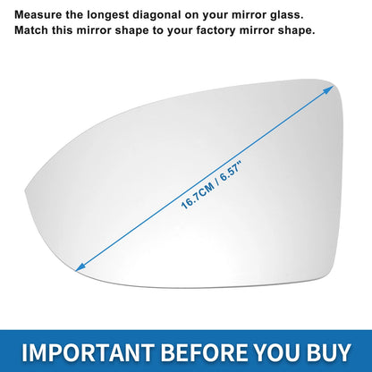 Heated Mirror Glass for Volkswagen Golf MK8 (2020–2023)