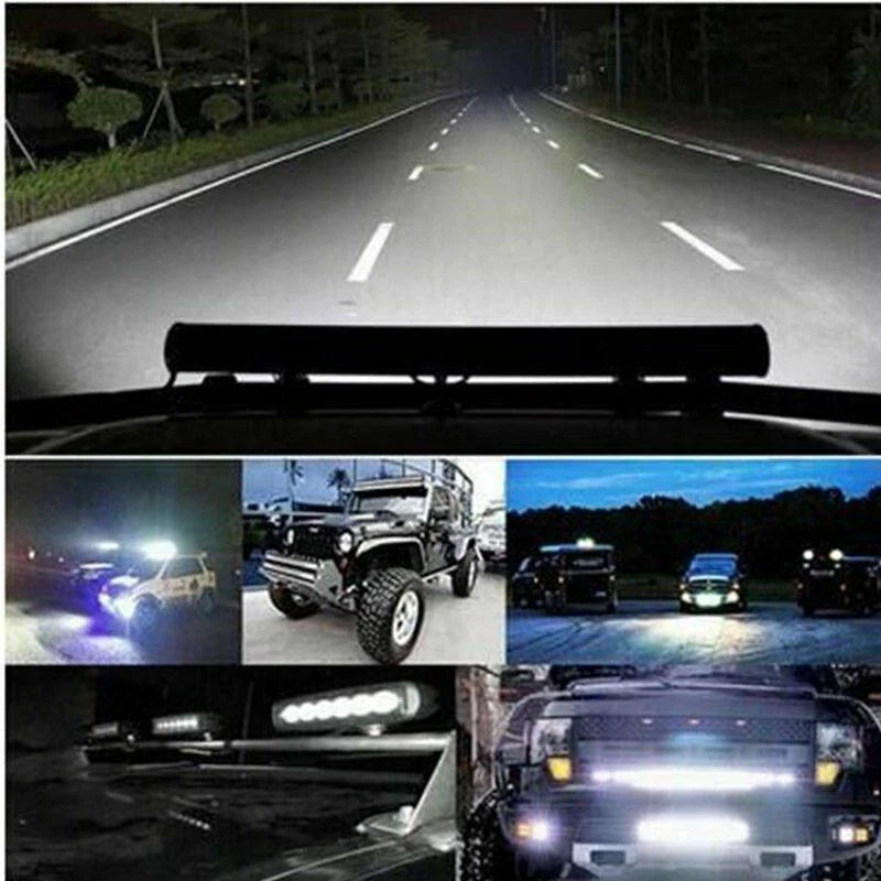 2 x Black 12V Spreader LED Deck/Marine Lights for Boat Flood Light 18W