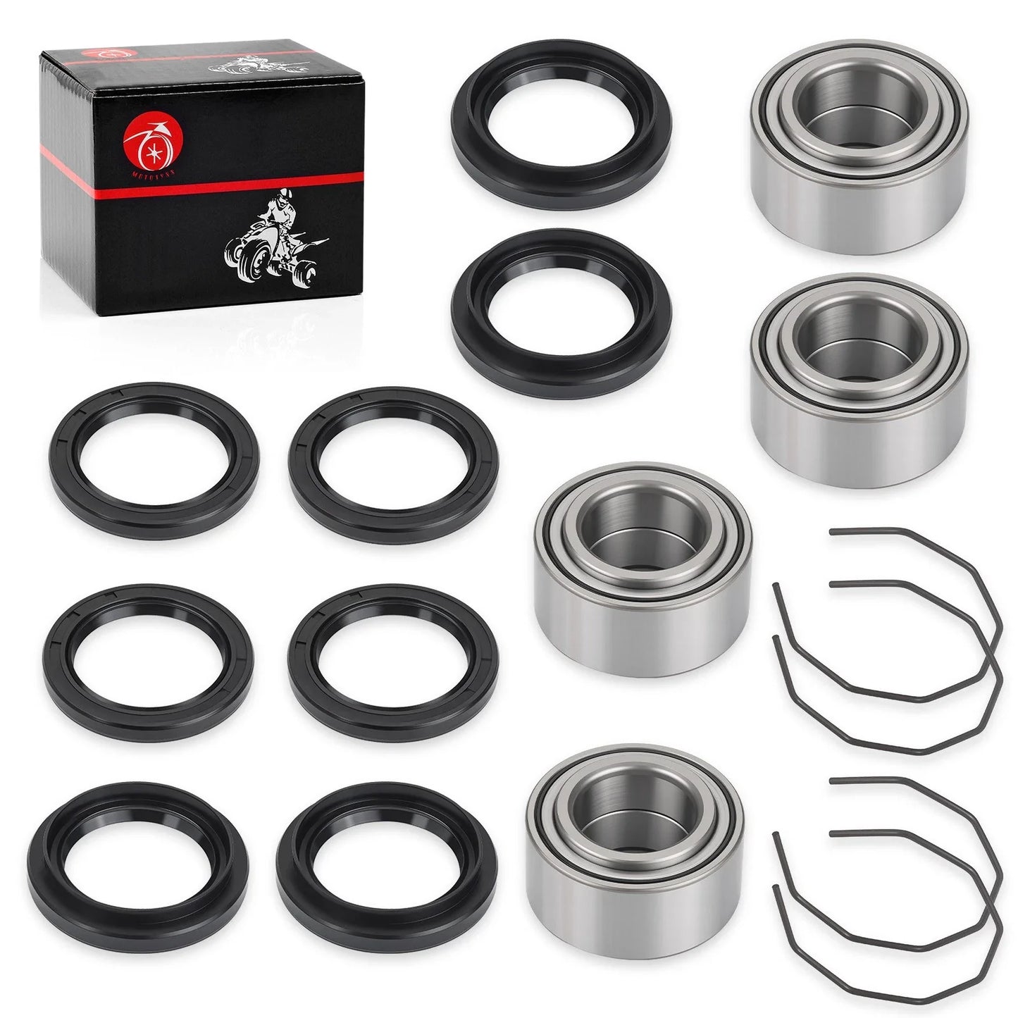 Front Rear Wheel Hub Bearings & Seal Kit for Arctic Cat