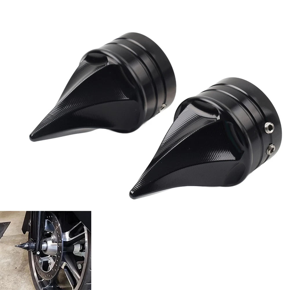Front Axle Cap Nut Covers for Harley Touring Electra Road Glide Road King (2000–2007)
