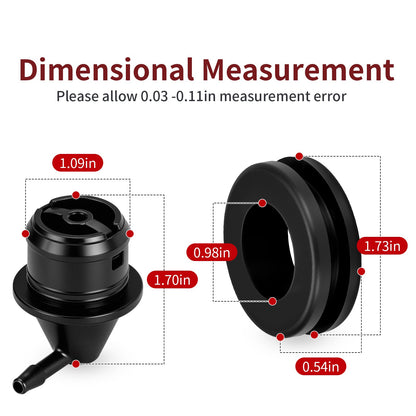 2 Fuel Tank Vent Insulation Grommets for Club Car DS Precedent (1992–2015)