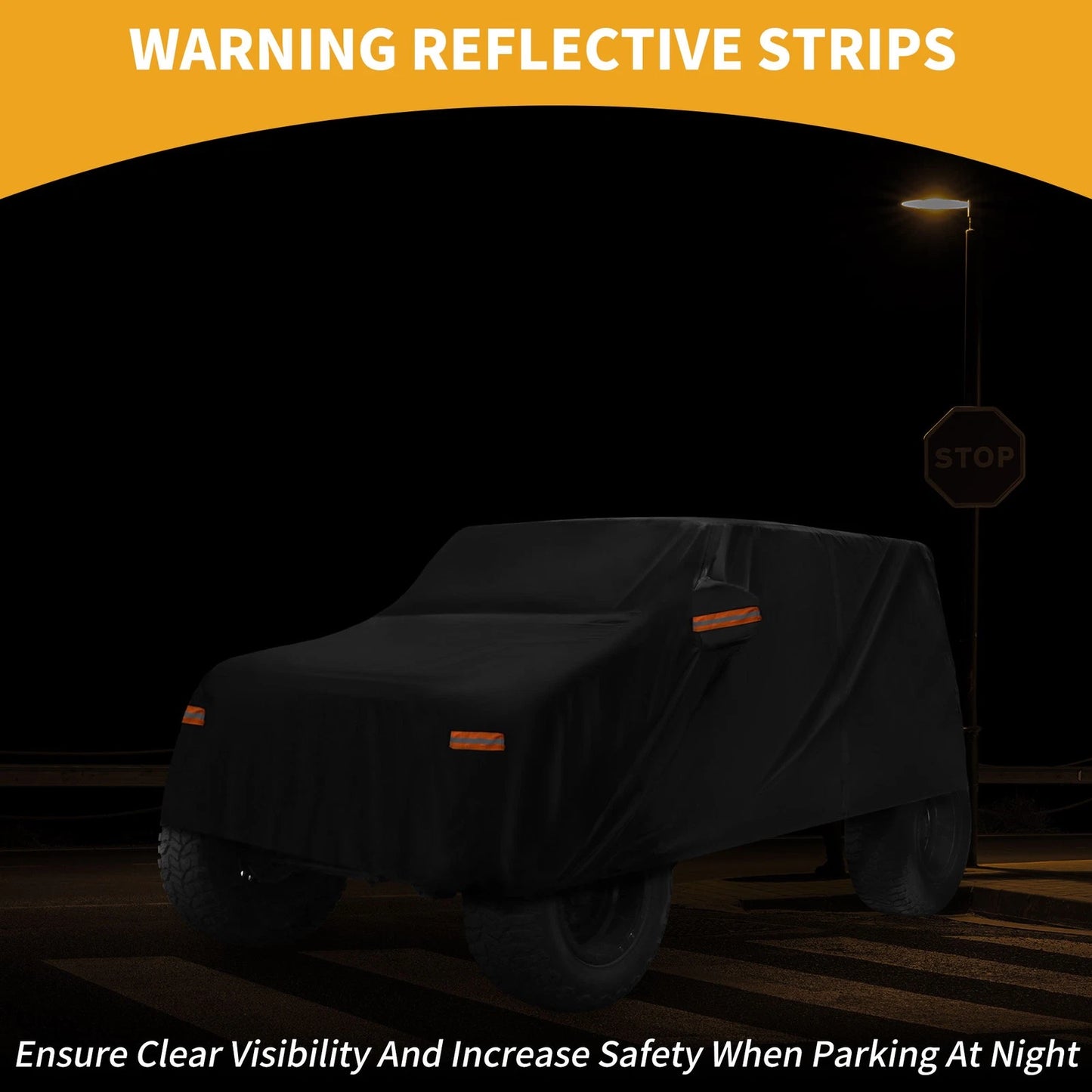 Car Cover Waterproof All Weather for Jeep Wrangler 2DR (190T-PU)