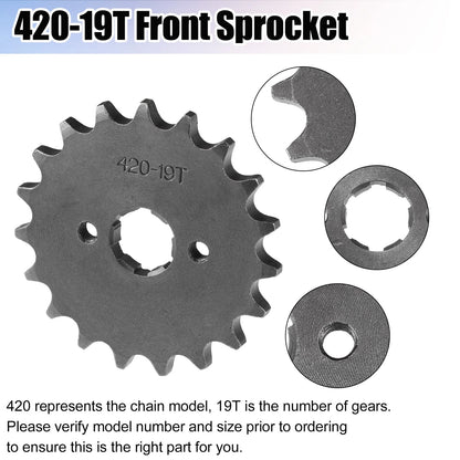 Set of 1 Front Engine Sprocket 420 19T 20mm for Dirt Bike Mini Bike