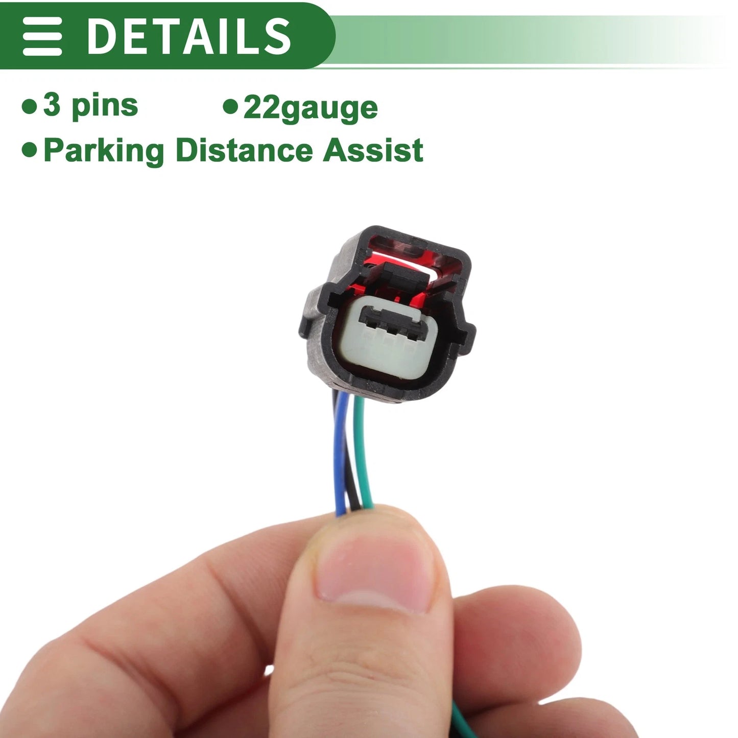 Set of 3 Pin Sensor Wiring Harnesses for Ford Edge (2018–2024) 22 Gauge