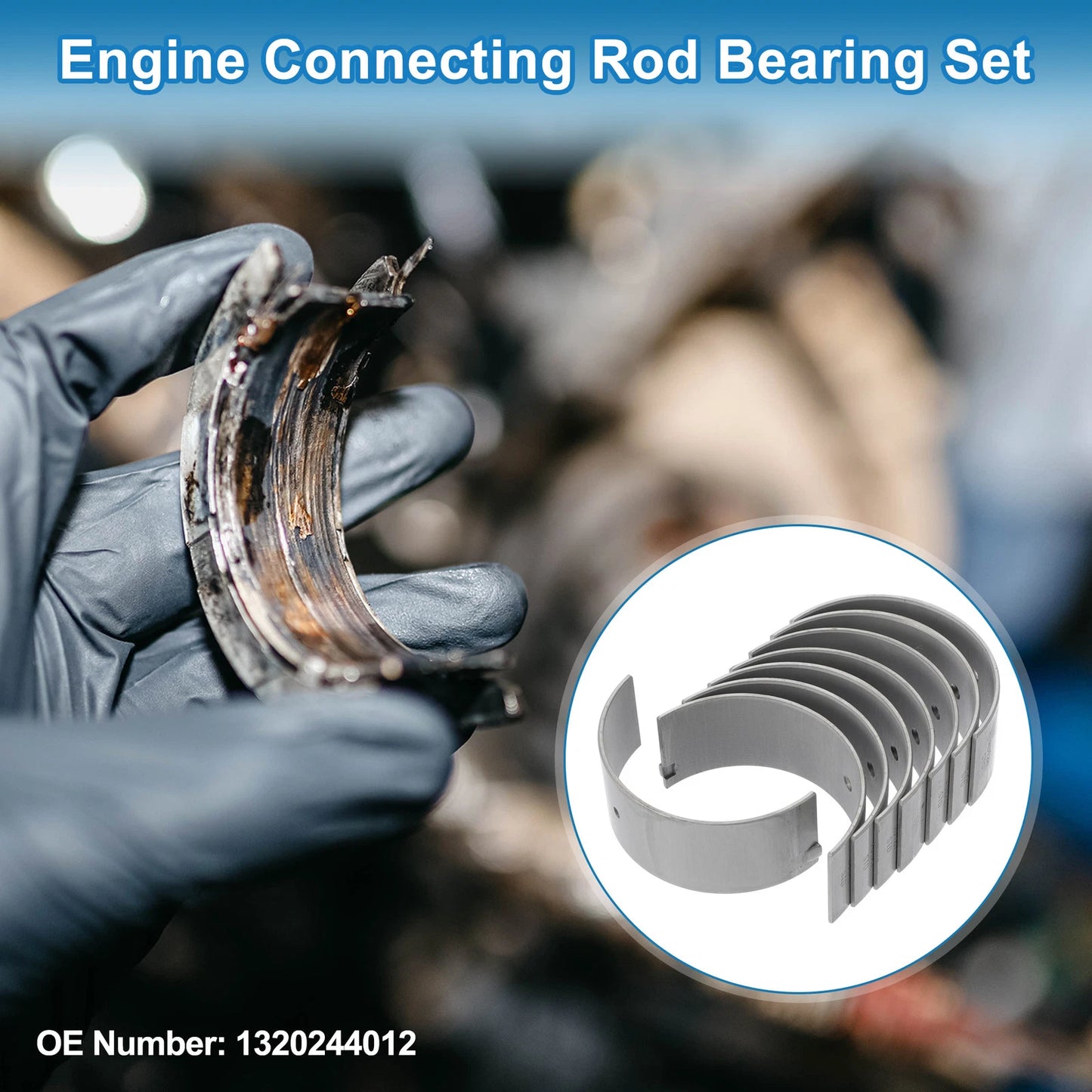 Set of 8 Connecting Rod Bearings for Toyota Dyna  No.1320244012