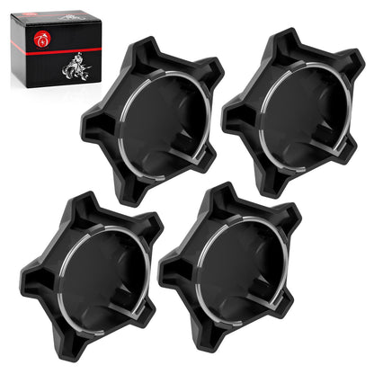 Set of 4 Matte Flash Black 5 Lug Rim Caps for Polaris RZR Turbo Pro R (2022–2024)