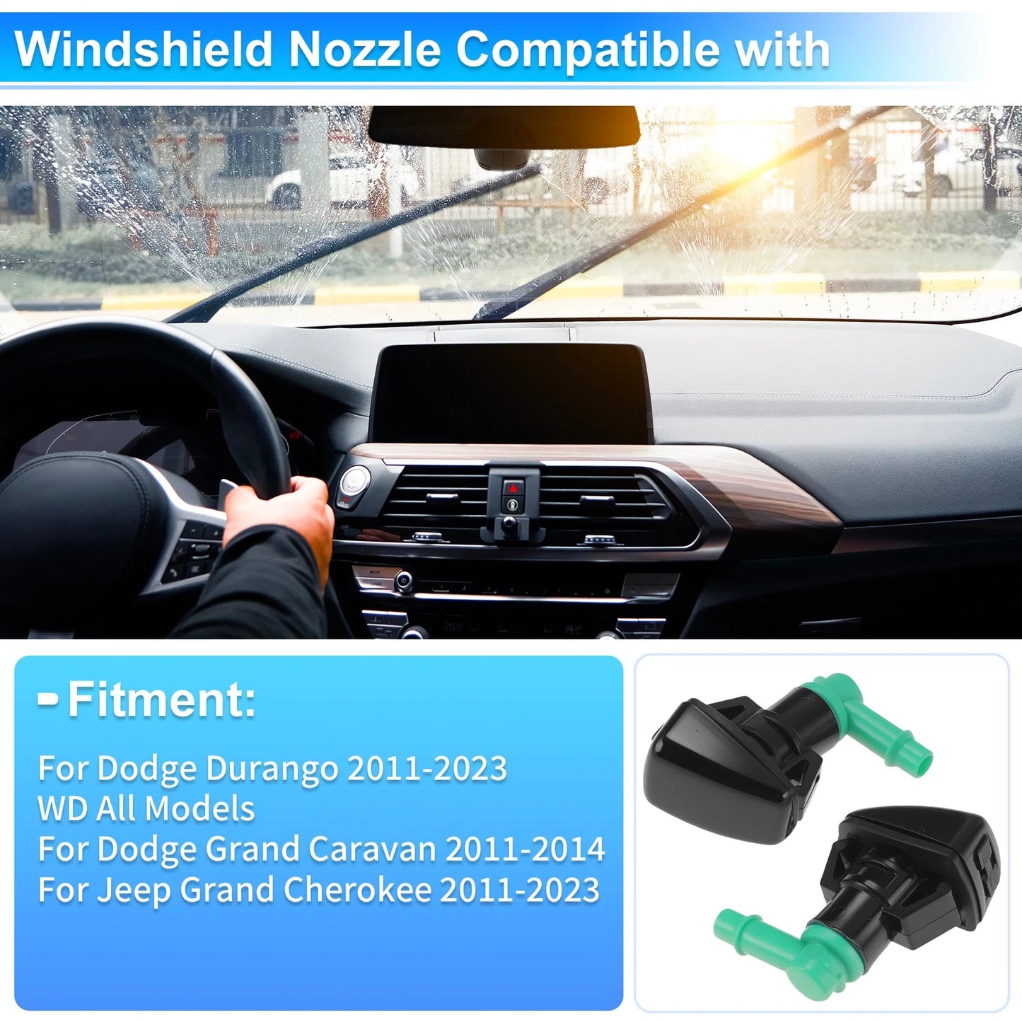 Windshield Washer Nozzle for Dodge Durango (2011–2023) No. 5182367AA