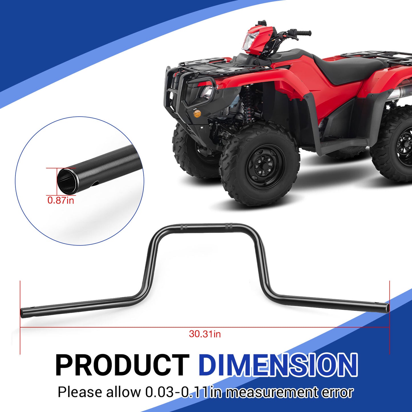 Handlebar for Honda Rancher 420 TRX420 (2007–2014)