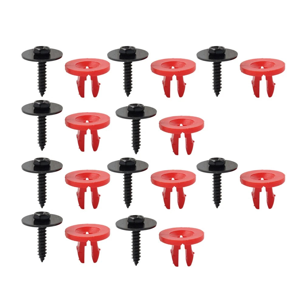 Set of 10 Engine Splash Shield Screw Nut Retainers for Ford Focus, GMC Sierra
