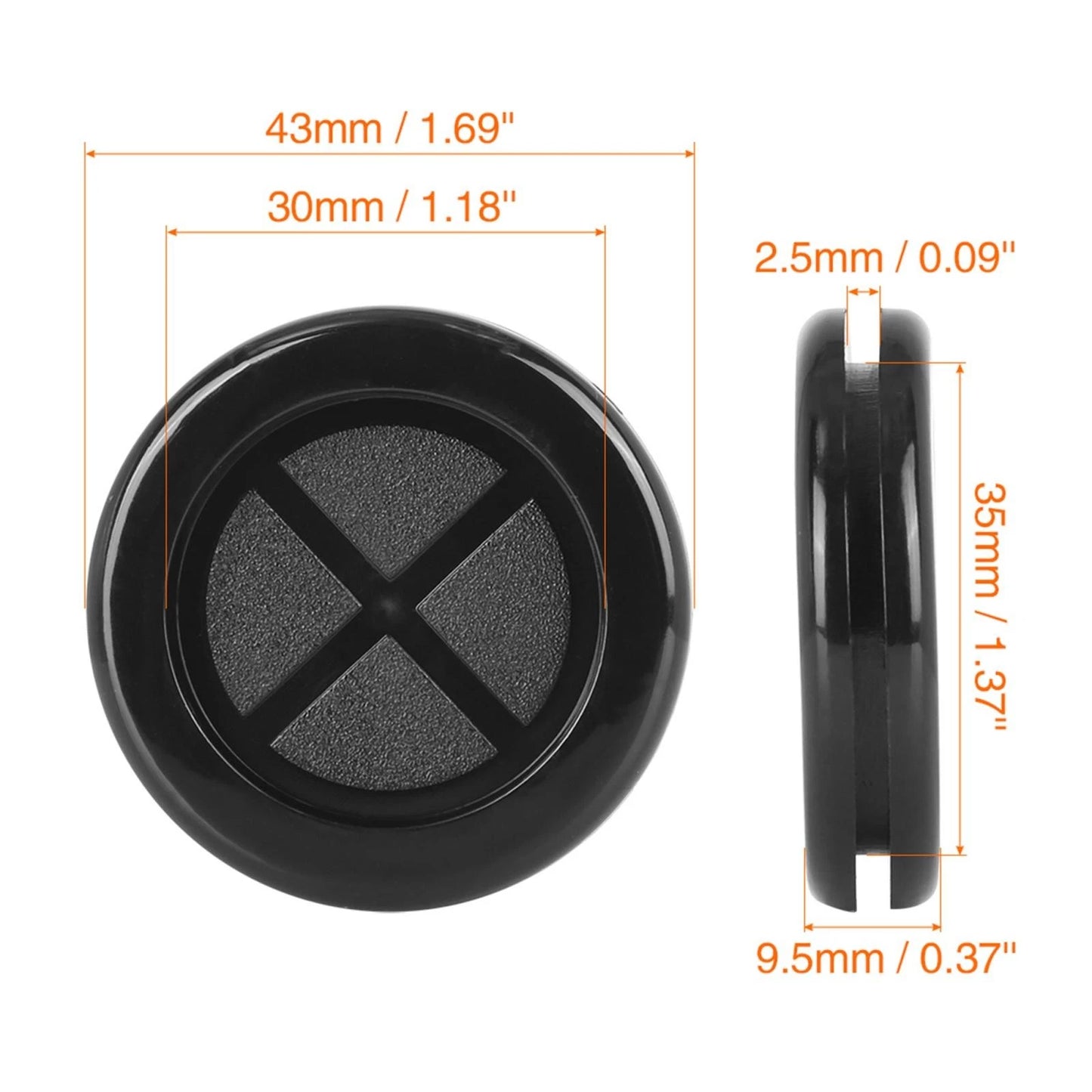 25pcs 35mm Rubber Grommets for Car Electric Cable Protector (Fits Various Models)