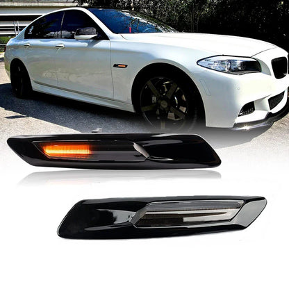 LED Side Marker Lamp Turn Signal Smoked for BMW 550i 535i 528i (2006-2010)