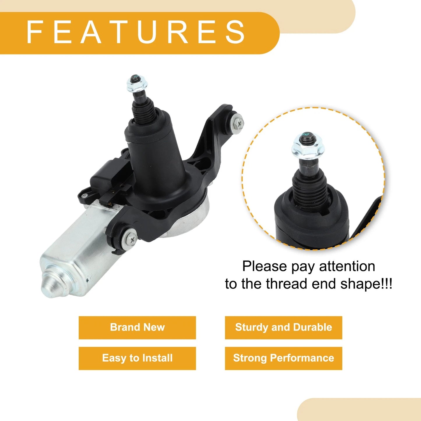 Rear Windshield Wiper Motor for Jeep Commander (2006–2010) No. 55156325AB/55156325AC