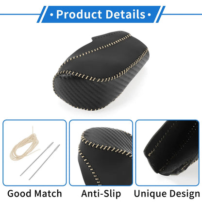 Chevrolet Cruze Gear Shift Knob Cover 2 x Beige Faux Leather (2011-2015)