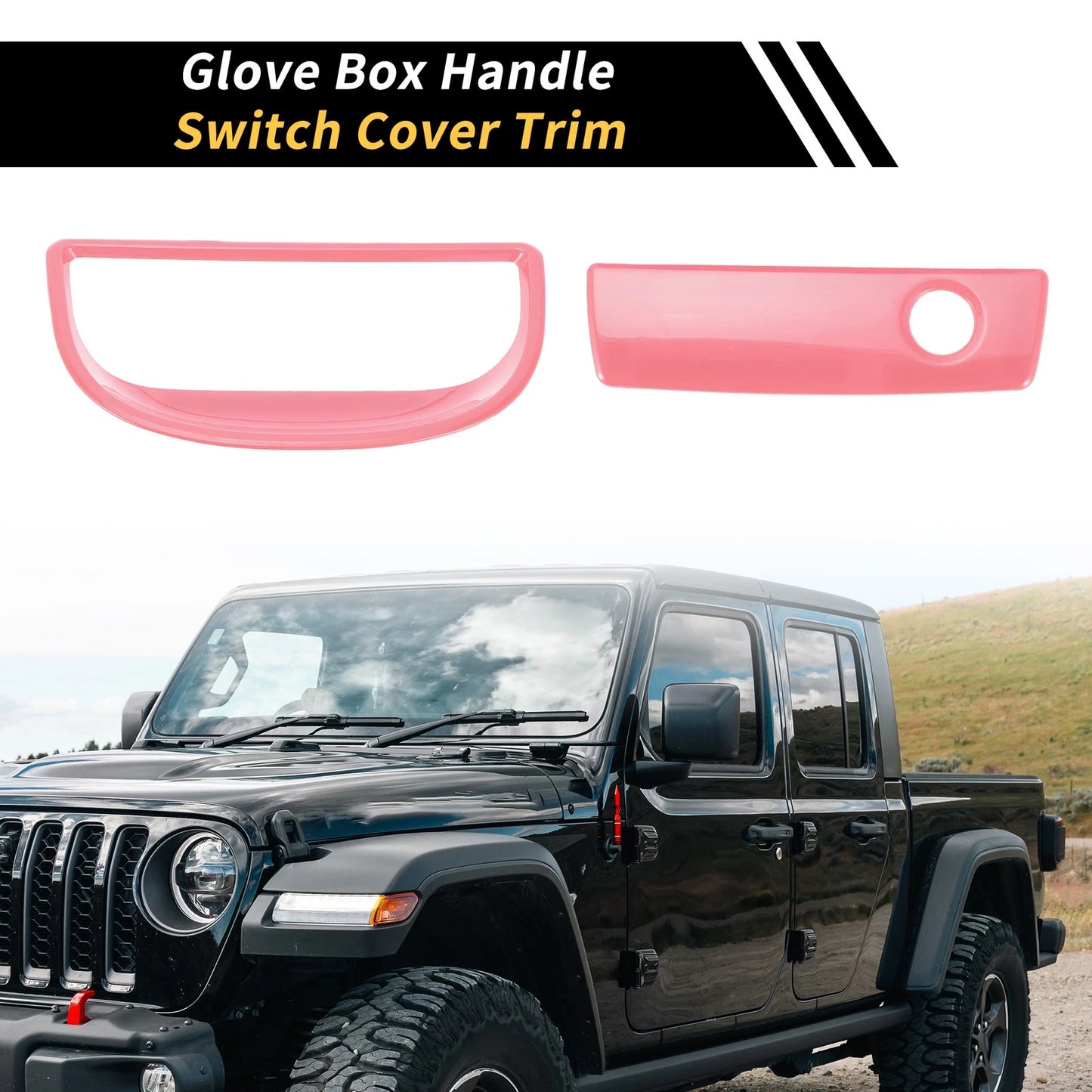 Glove Box Handle Switch Cover Trim for Jeep Wrangler JK (2007–2017) Pink