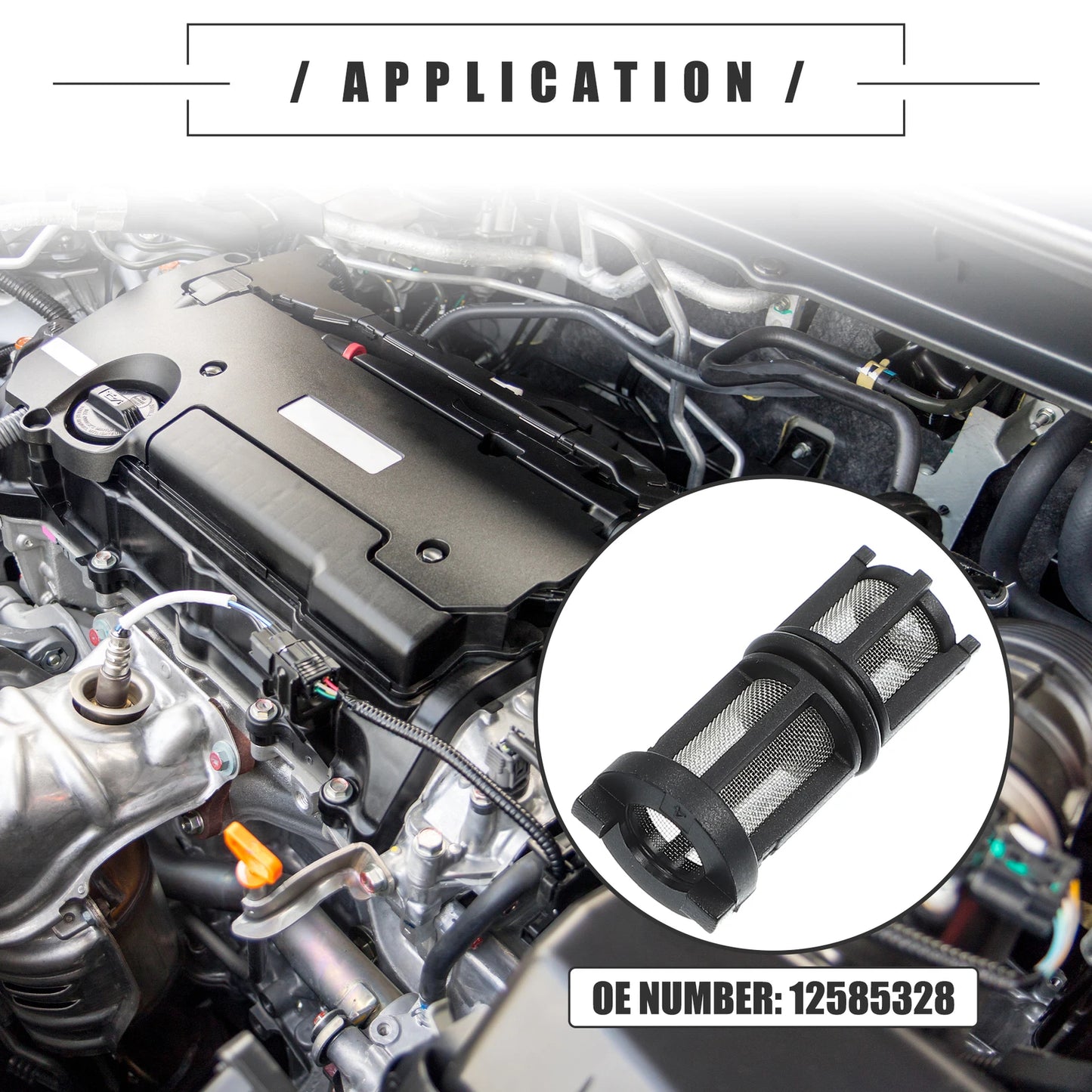 2X Engine Oil Pressure Sensor Filter for Chevrolet Silverado  917-143 Black