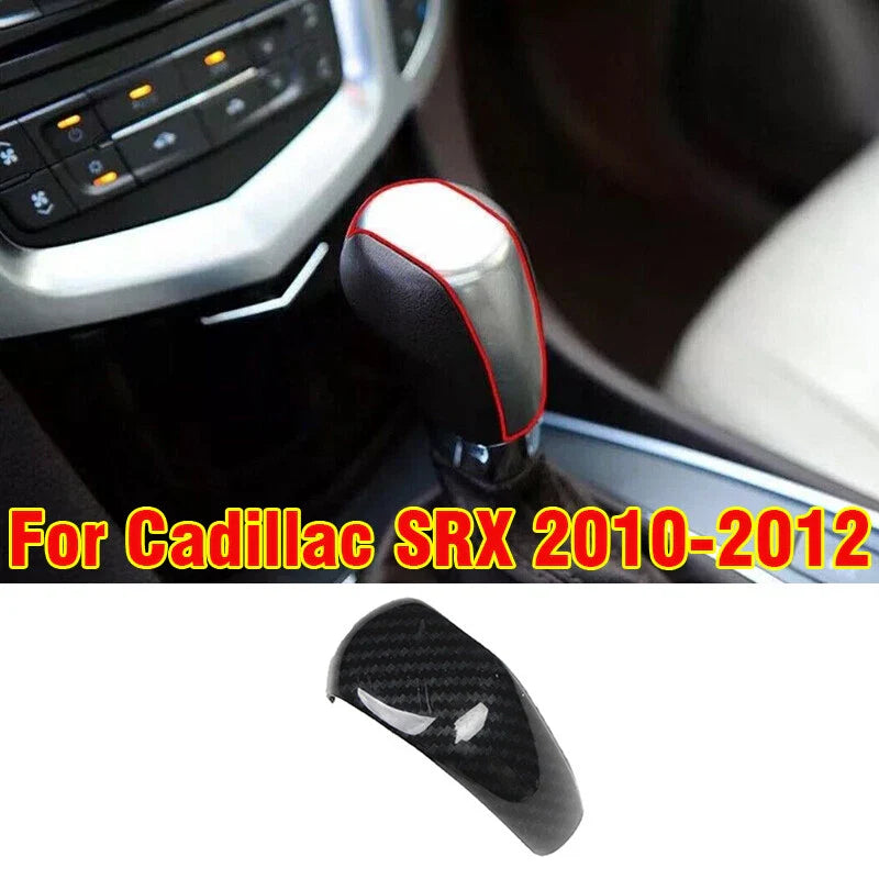 Carbon Fiber Central Console Gear Shift Knob Cover for Cadillac SRX (2010–2012)