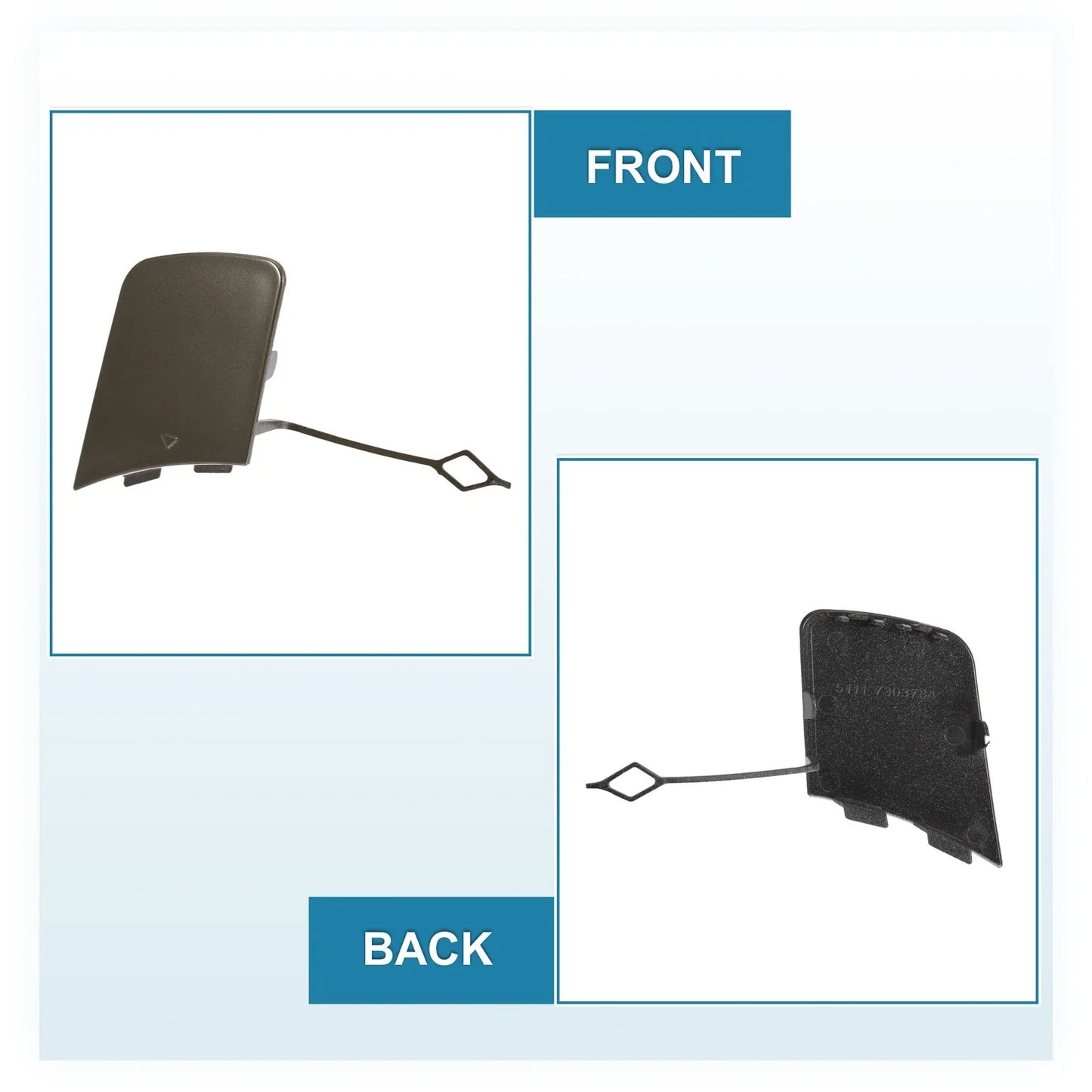 Front Bumper Tow Hook Cover for BMW X1 Brown (2012 - 2015)