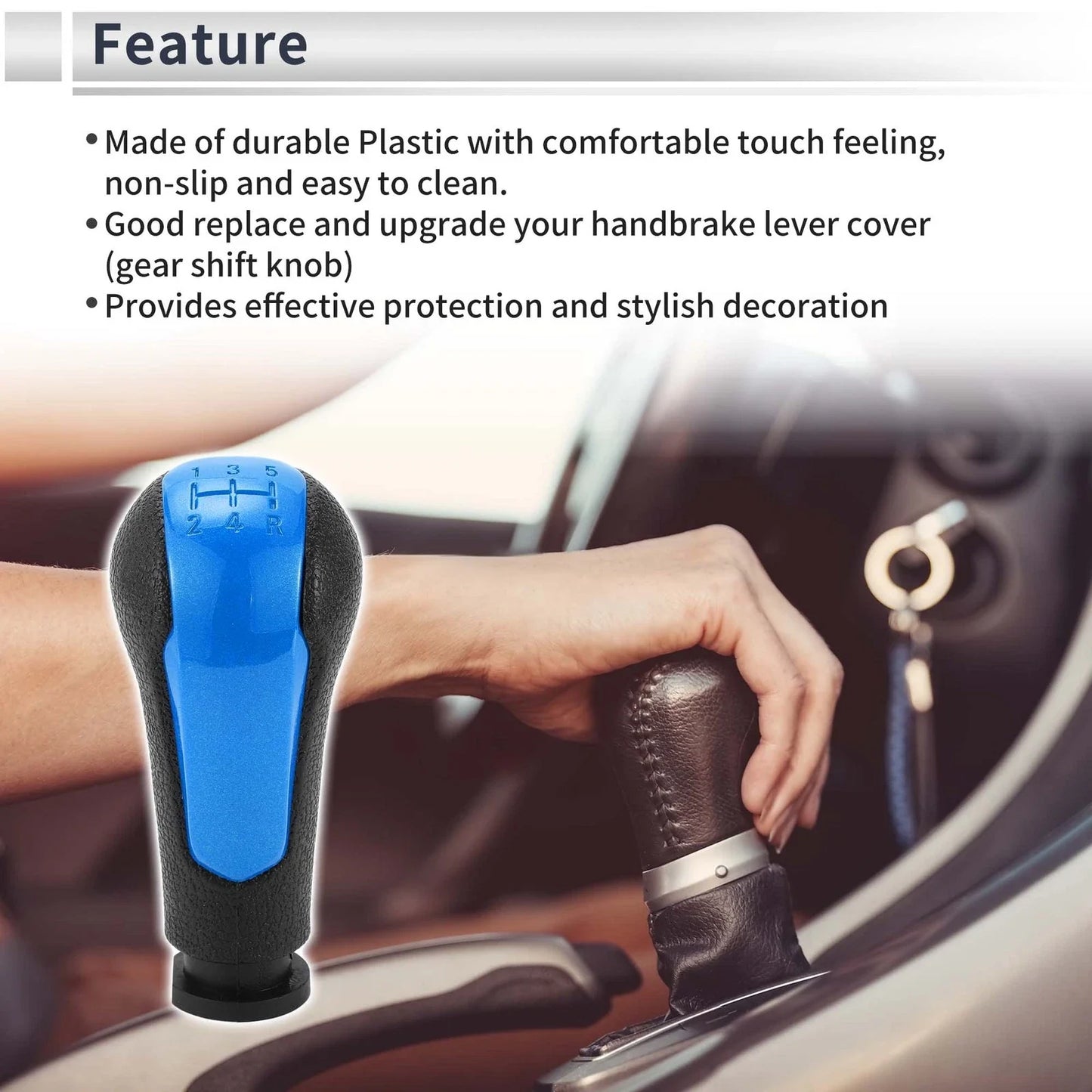 5 Speed Shift Knob for Chevrolet Spark Plastic Shifter Knob Blue Black