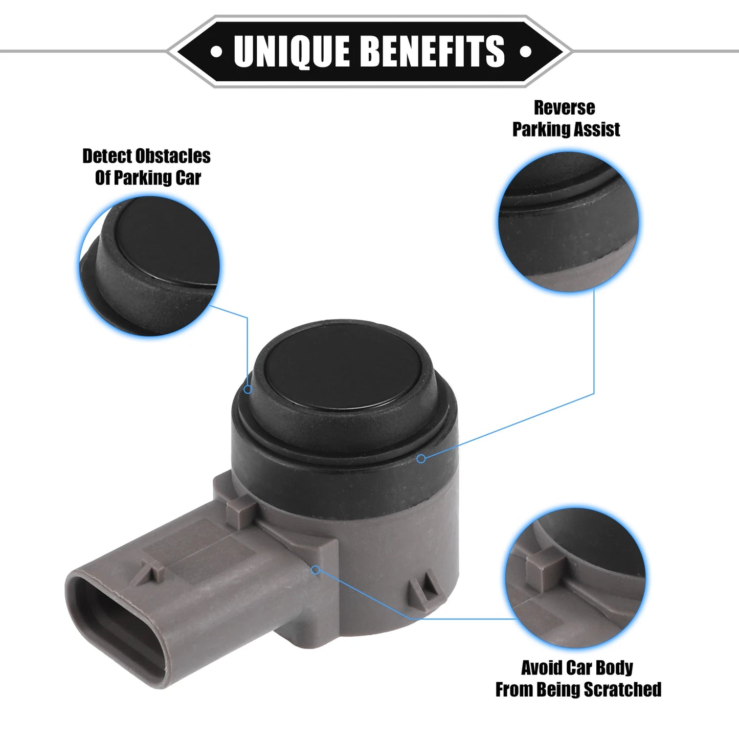 Set of 4 PDC Rear Reverse Parking Assist Sensors NO. 23370672 for Chevrolet Spark (2013–2019)