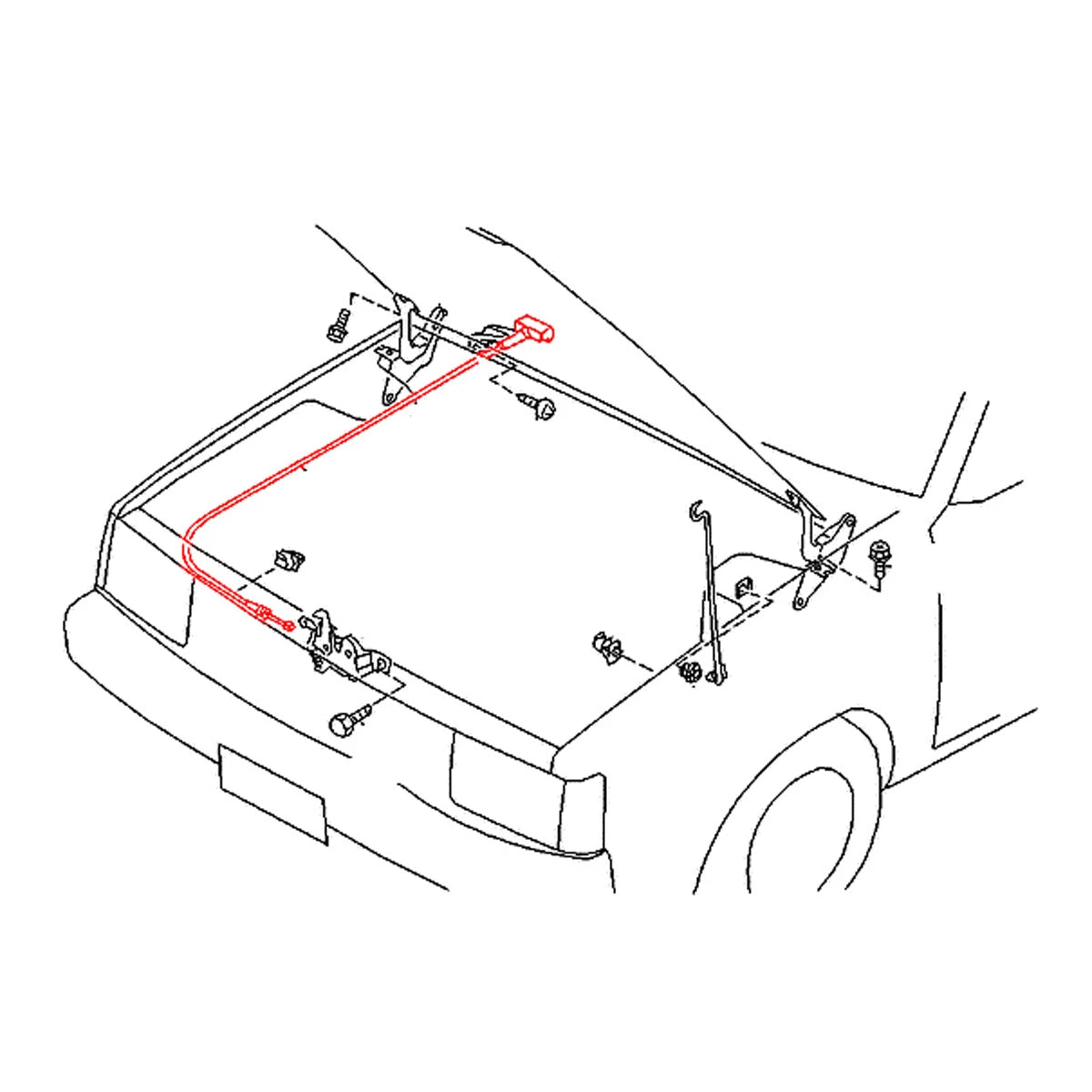 Bonnet Release Cable for Nissan AD/Expert/Wingroad 1982-1999