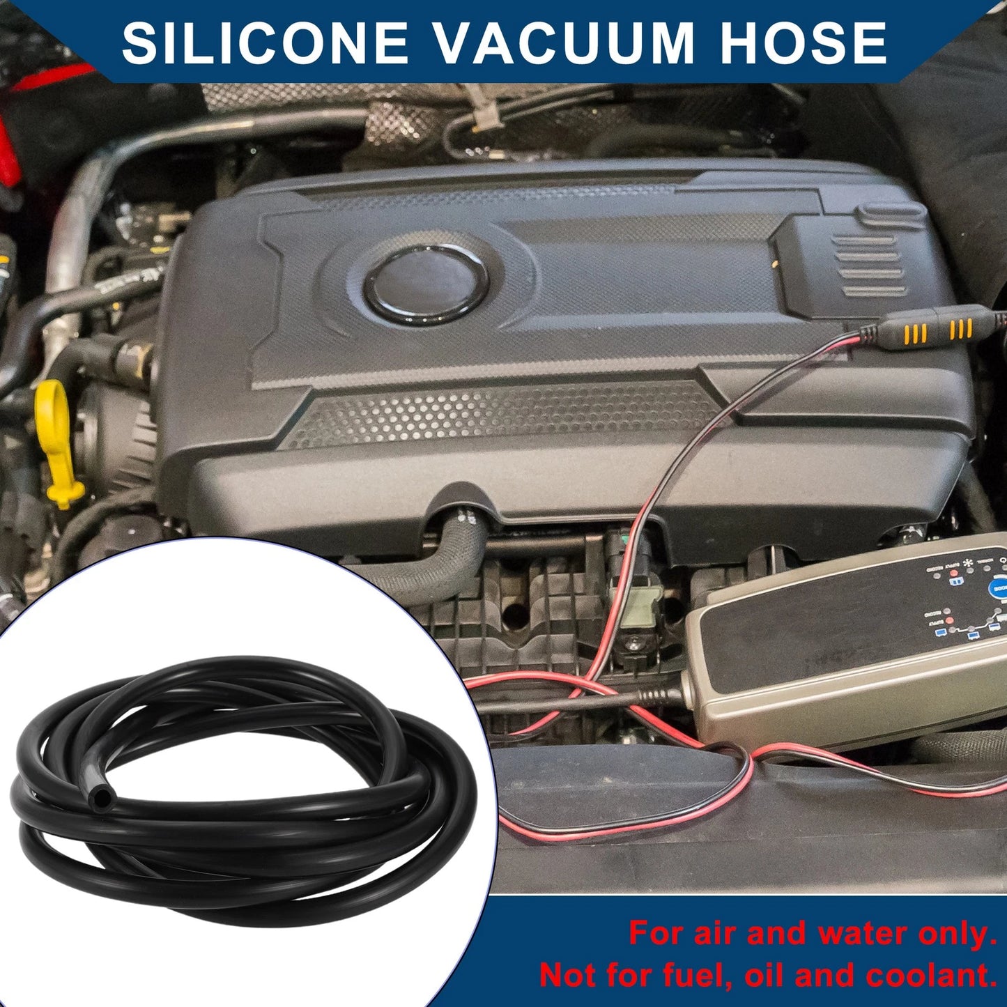 15FT 1/2" Silicone Vacuum Tubing Hose for Air and Water (12mm ID, 3.5mm Thickness)