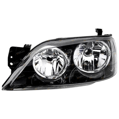 LH Headlight BLACK for Ford BA BF Falcon Fairmont (2002-2006)