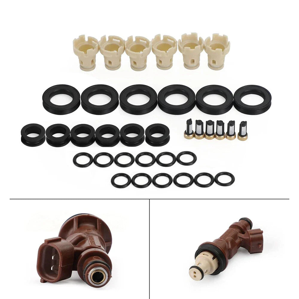 Fuel Injector Rebuild Kit O-Ring Seal Filter Cap for 4Runner Tacoma Tundra