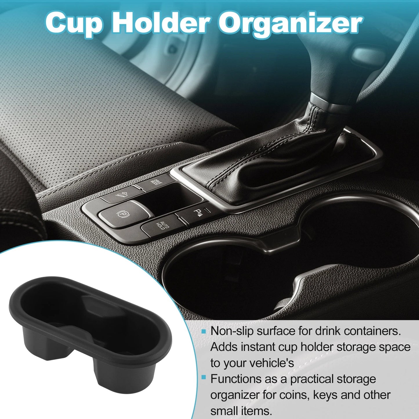 Front Console Cup Holder Organizer for Mini J01 EV J05 Aceman Cooper E SE (2024–2025)