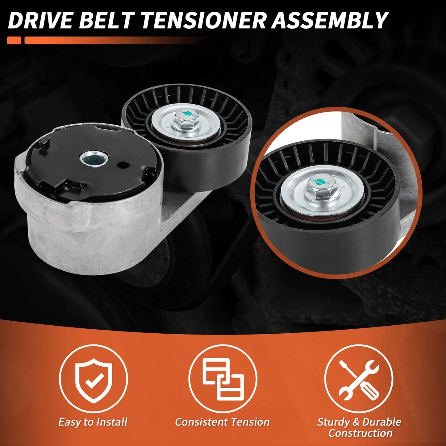 Set of 2 Drive Belt Tensioner Kit for Dodge Durango V6 3.6L (2016–2021) No. 5184617AC