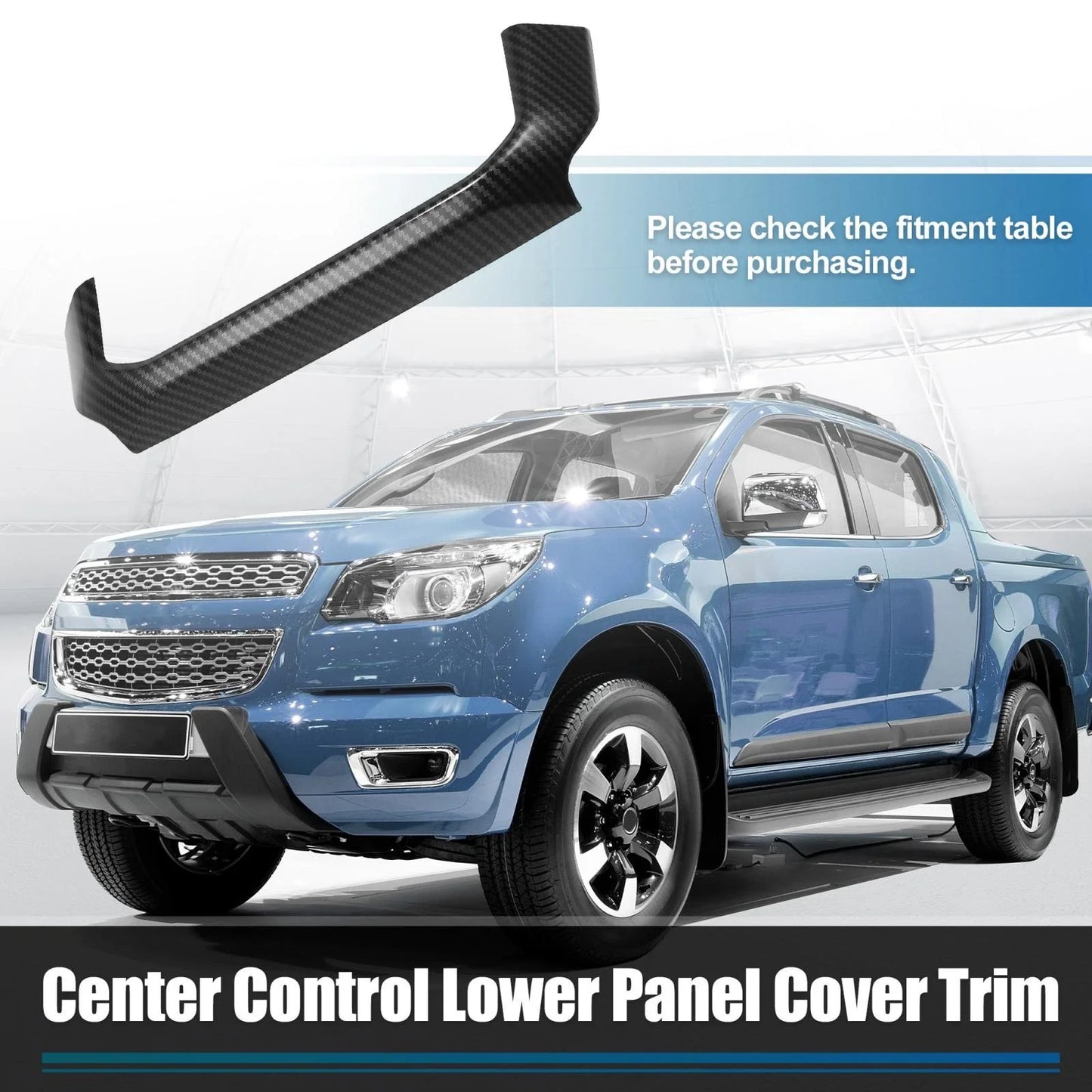 Black Center Control Panel Cover Trim for Chevrolet Colorado (2015-2022)