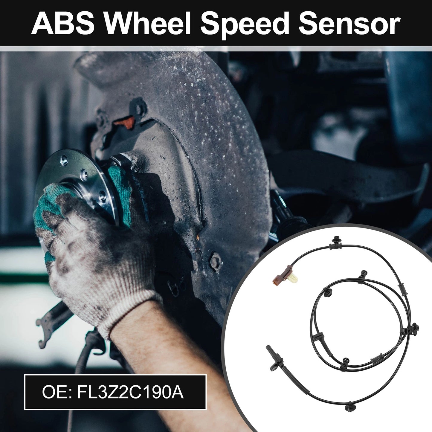 ABS Wheel Speed Sensor No.FL3Z2C190A for Ford F-150 (2015–2020) Rear Right