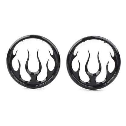 Black Flame Speaker Grill Accent Trim Cover for Harley Electra Glide (2009-2023)
