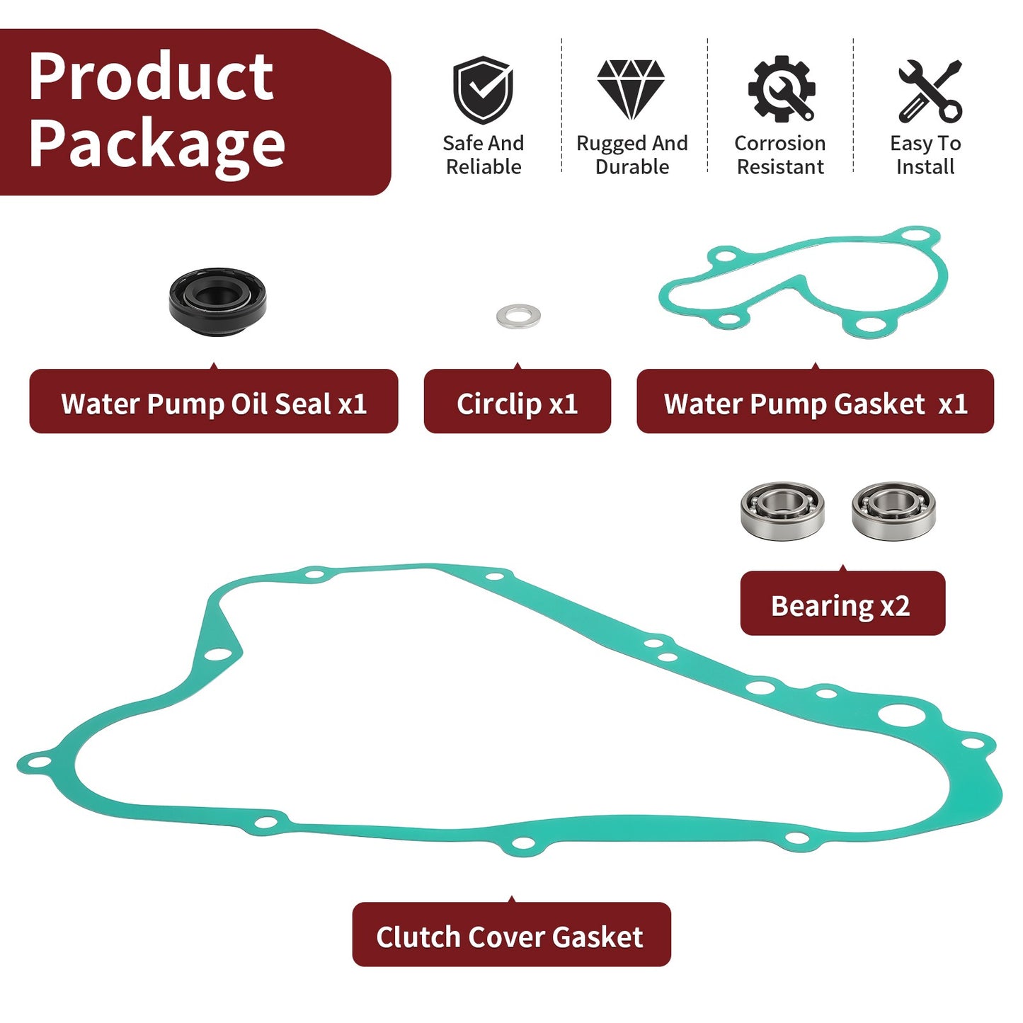 Water Pump Rebuild Kit for Suzuki RM125M (1989–1991)