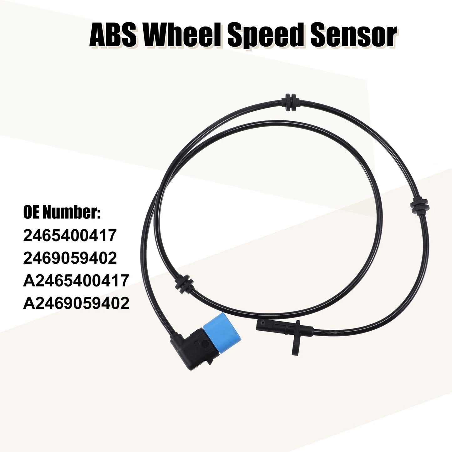 Set of 2 Rear ABS Wheel Speed Sensors for Mercedes-Benz (2465400417)