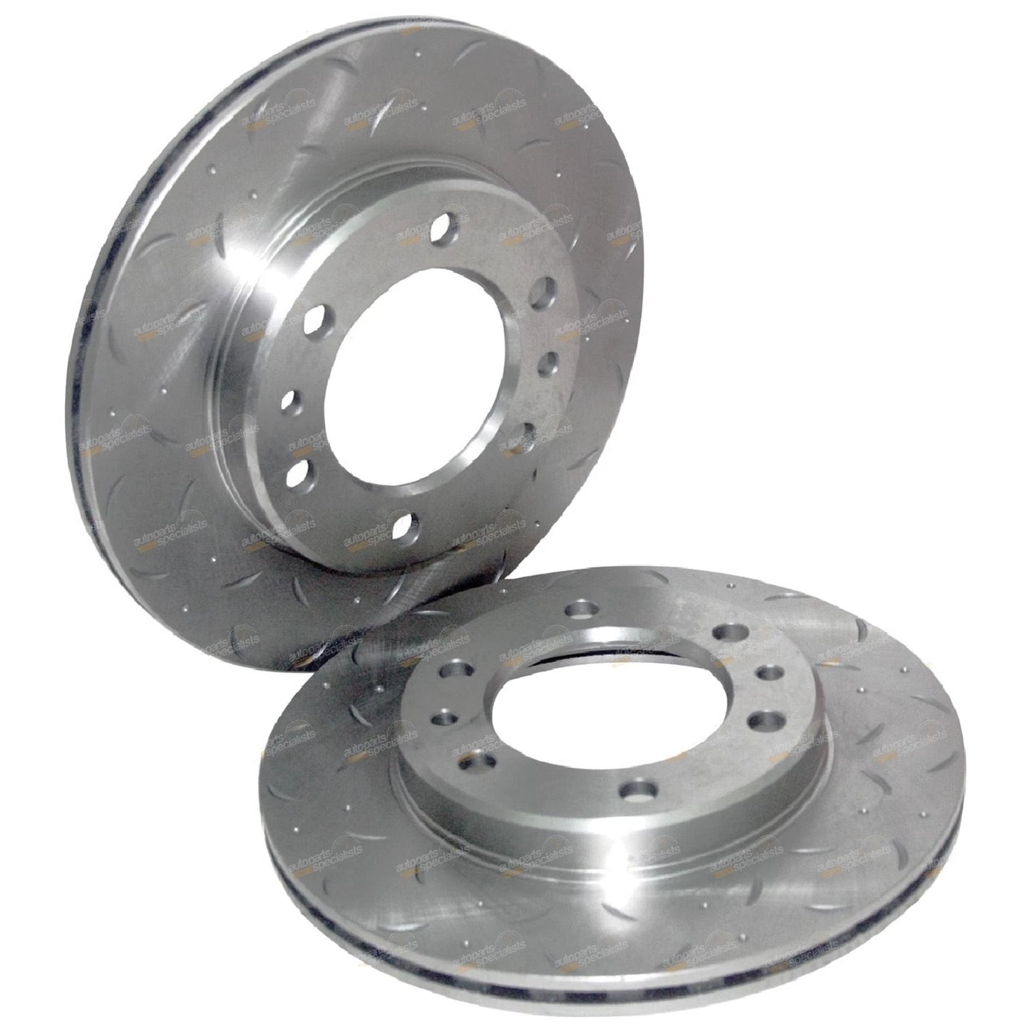 2 Front Slotted Drilled Brake Rotors for Landcruiser BJ42 FJ45 HJ47 (1980–1984)
