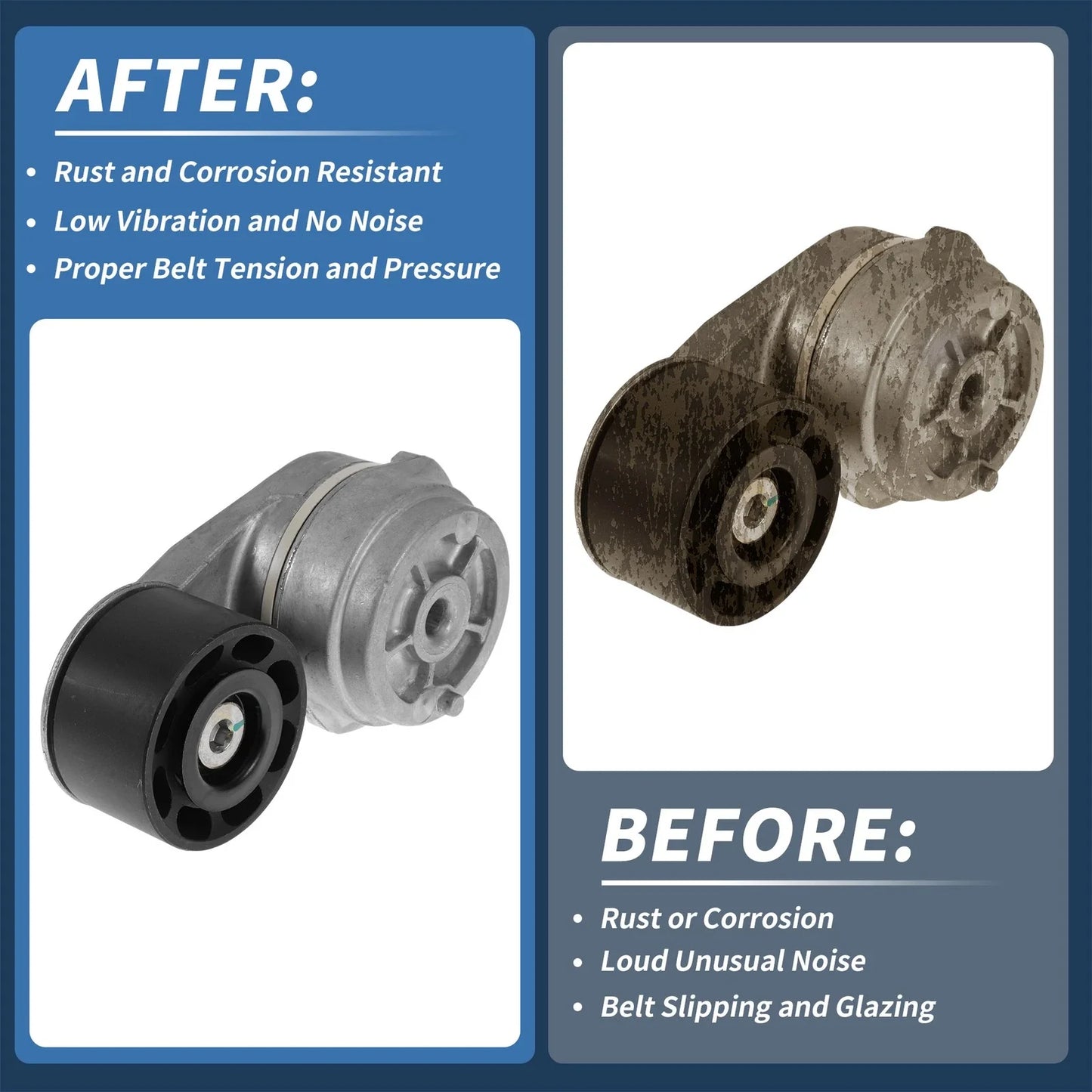 Belt Tensioner for Chevrolet C6500 Kodiak (2004-2009) - Durable Metal 1 x Pc