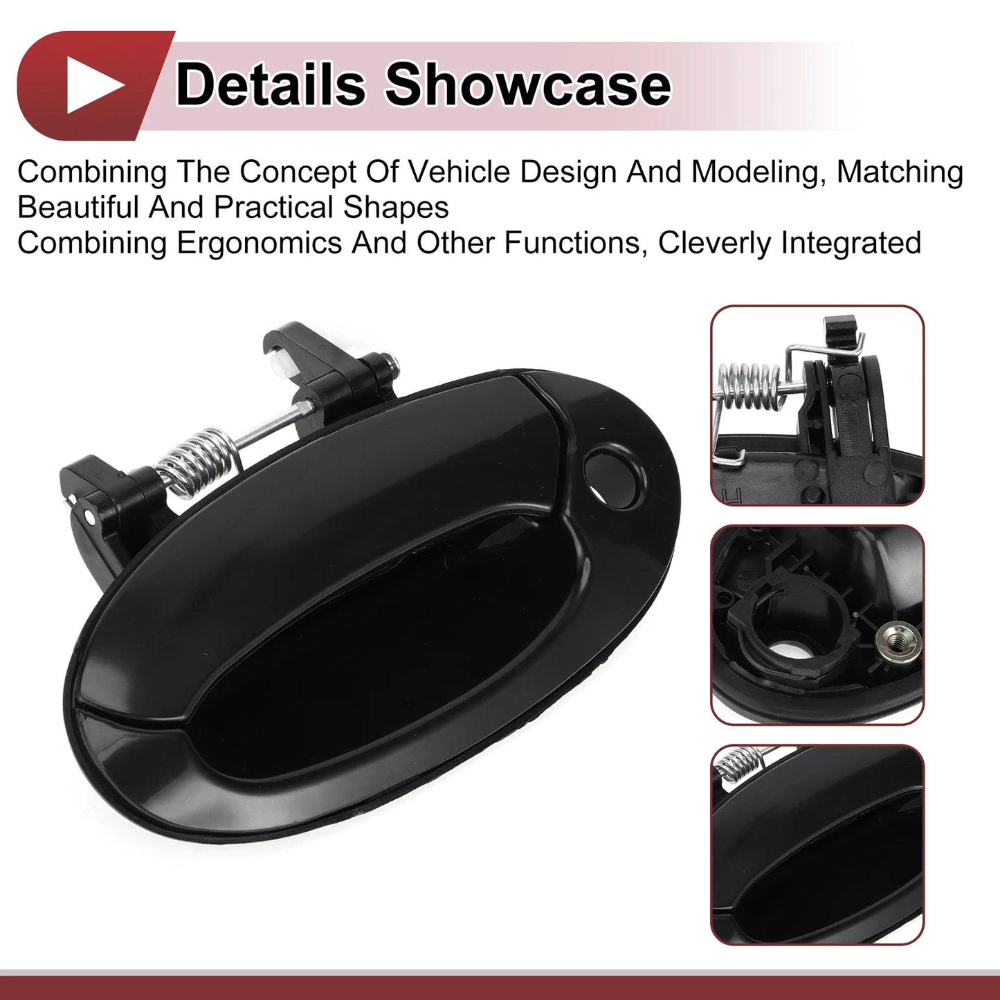 Exterior Door Handle for Hyundai Elantra (2017–2020) No. 8265029000 Black ABS