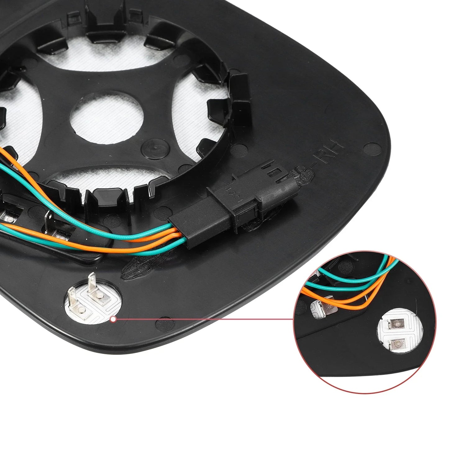 Right Side Heated Mirror Glass with Backing Plate for BMW X3