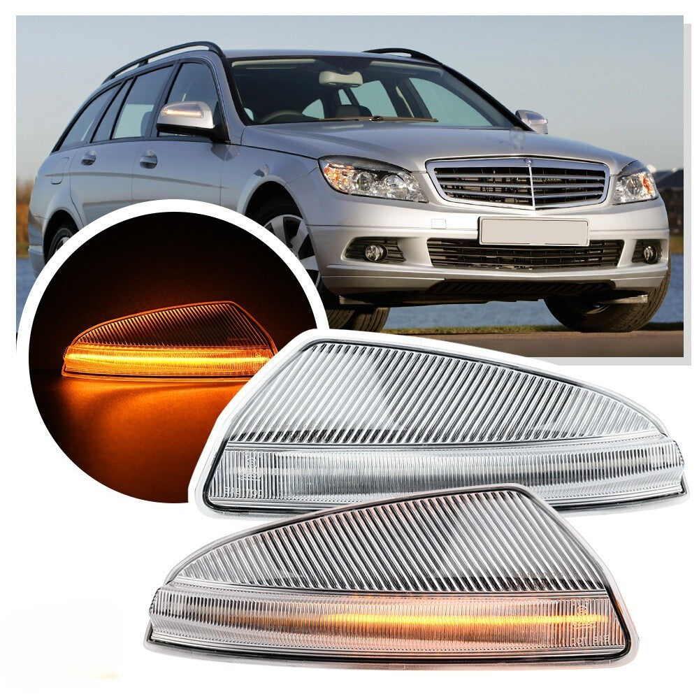 Dynamic LED Door Mirror Turn Signal Light for Mercedes Benz W204/164 (2008–2010)