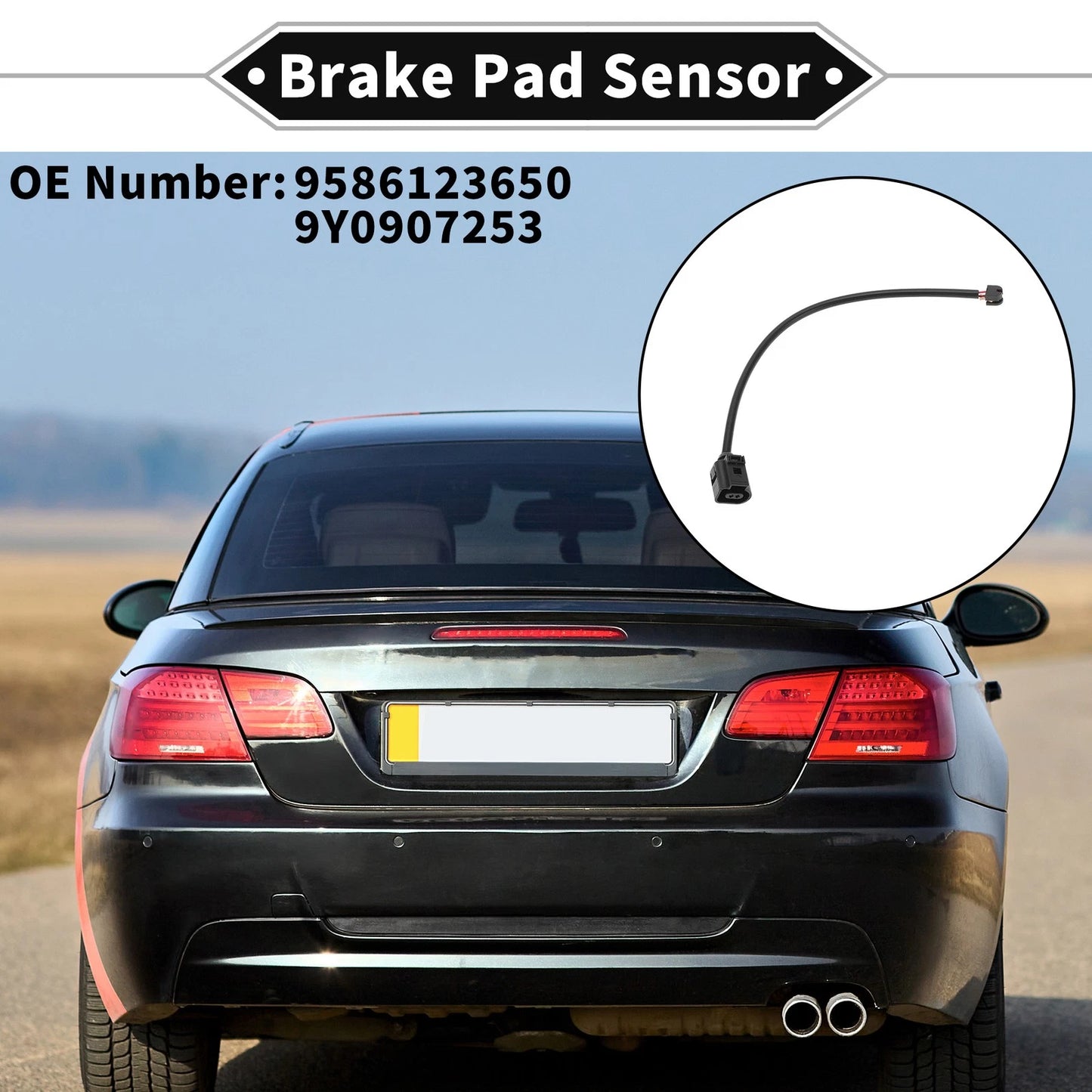 1pc Brake Pad Wear Sensor for Porsche Cayenne (2019–2023) No. 9586123650