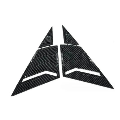 Carbon Fiber Look Front Window Scoop Louver Cover for Honda Civic Sedan (12-15)